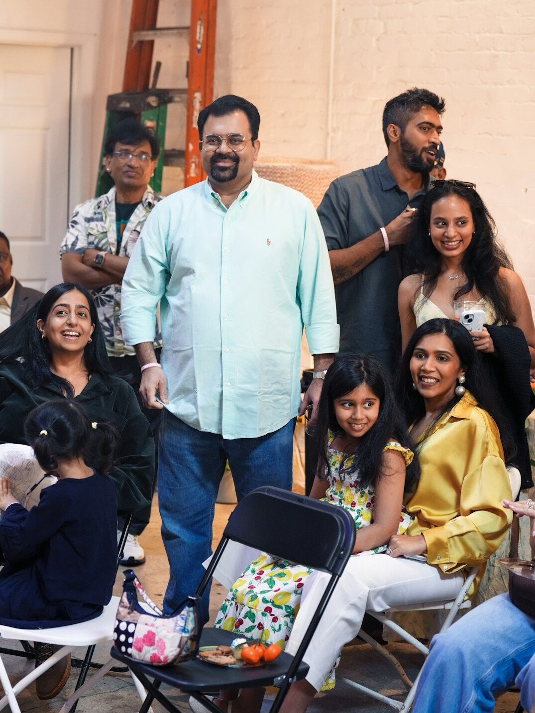 group of celebrities at event
